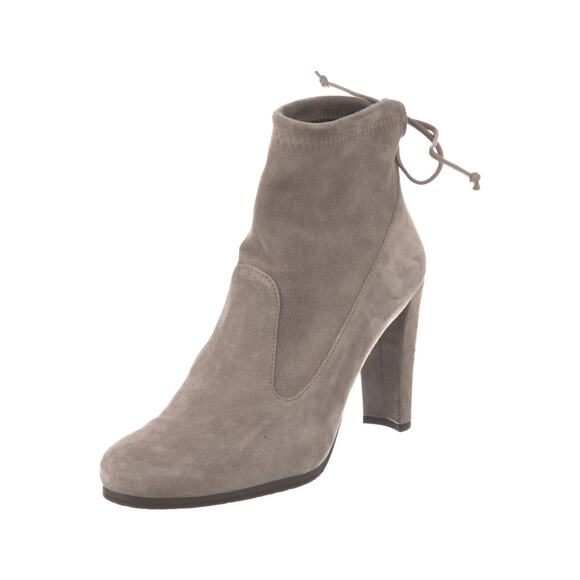Stuart Weitzman Mitten Sock Gray Ankle Booties Heels Highland 8 - Picture 1 of 5